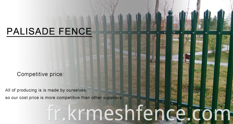 PVC palisade garden fence/vinyl lawn edging palisade fence